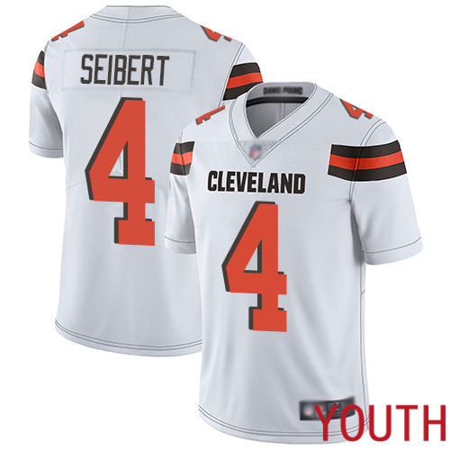 Cleveland Browns Austin Seibert Youth White Limited Jersey 4 NFL Football Road Vapor Untouchable
